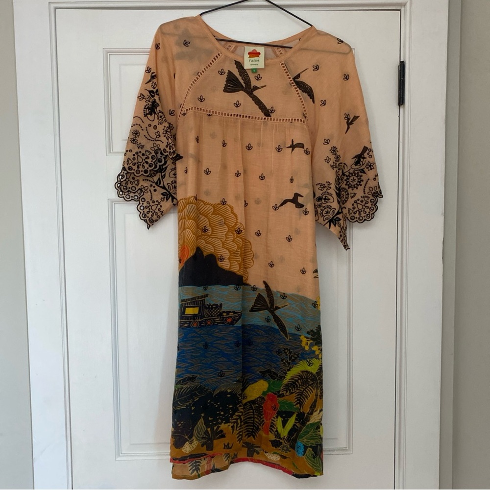 FARM Rio Multicolor Midi Dress NWOT